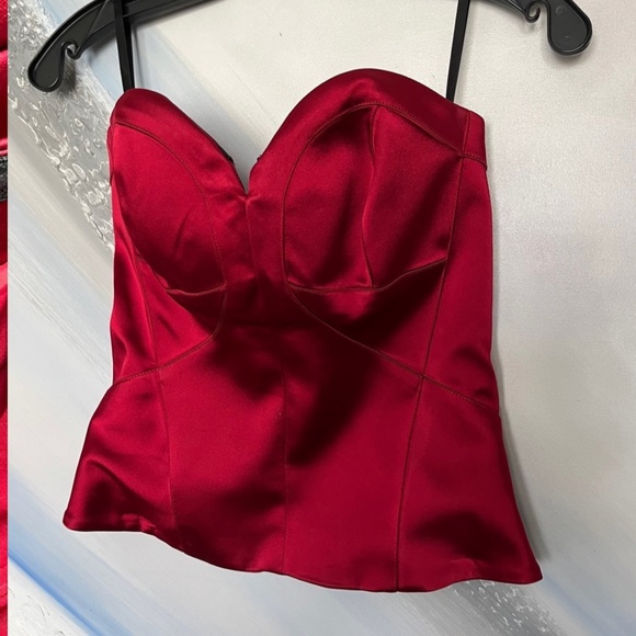 bebe Red Midi Dress - Picture 6 of 11